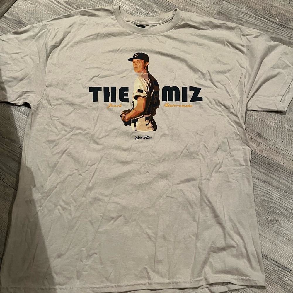 MLB “The Miz” Milwaukee Brewers Jacob Misiorowski Rare Game Givaway Tee